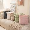 Nordic Cream Ins Style Pillow Case Living Room Sofa Bedroom Bed Cushion Imitation Rabbit Plush Pillow