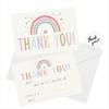 10/50Pcs Rainbow Thank You Cards with Envelopes, Birthday Party Decor & Gift Cards, Appreciation Note Set