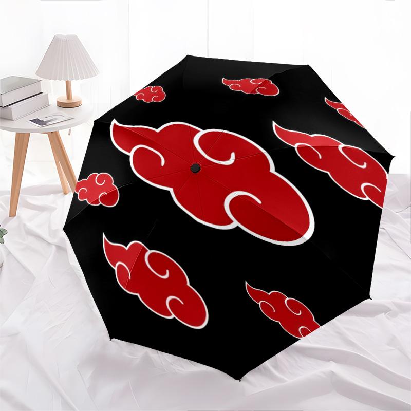 1 Stück Automatischer Faltregenschirm - Naruto-Muster Tragbares faltbares Design Mit 8 Rippen Weihnachts-Geburtstagsgeschenke