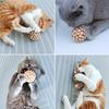 Silver Silk Ball Indoor Cat Chew Wooden Material Teeth Cleaning All Breeds Sizes No Batteries Needed Fun Kitten Play Accessory