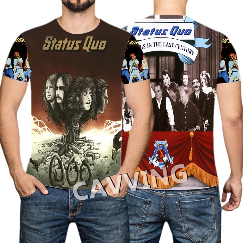 Men T-shirt Heavy Metal Rock Band Status Quo 3d Print T shirt Tops Womens Sports Large size Tops Tees Summer Tshirt Kid Clothing