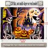 Party Backdrop Halloween Castle Flat Banners Spooky Skeletons Pumpkins Celebrations Wedding Event Photo Background Front Door Decor