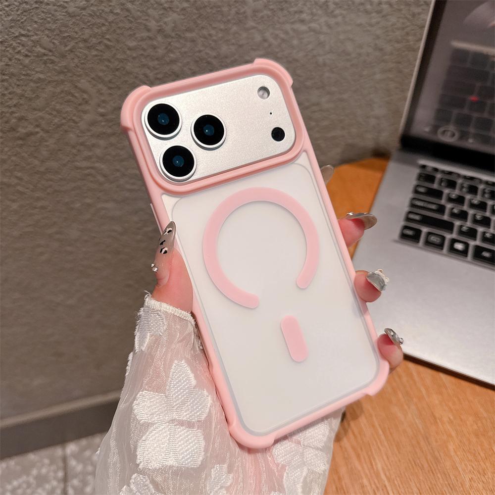 Shockproof Matte Magnetic Case For iPhone 17 16 15 14 13 12 Pro Max 16E Phone For Magsafe Wireless Charging Clear Hard Cover