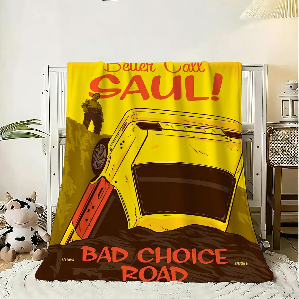Classic Movie Better Call Saul Throw 240g Flannel Blanket Lightweight Soft Skin-friendly Summer Thin Throw Blanket