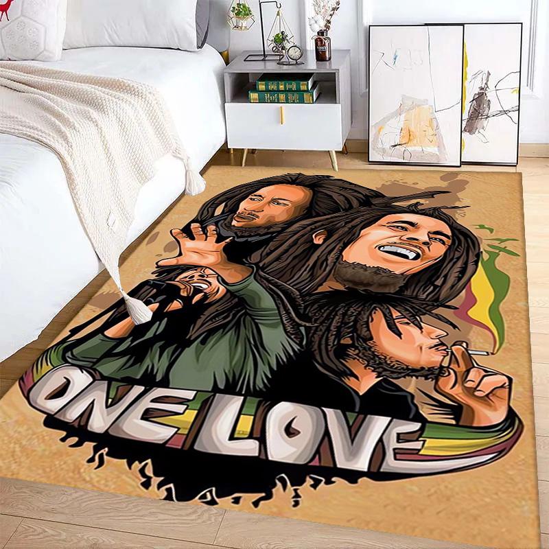 Vibrant Peace Love Harmony carpet floor mats Doormat Dormitory decoration Art Bathroom mat
