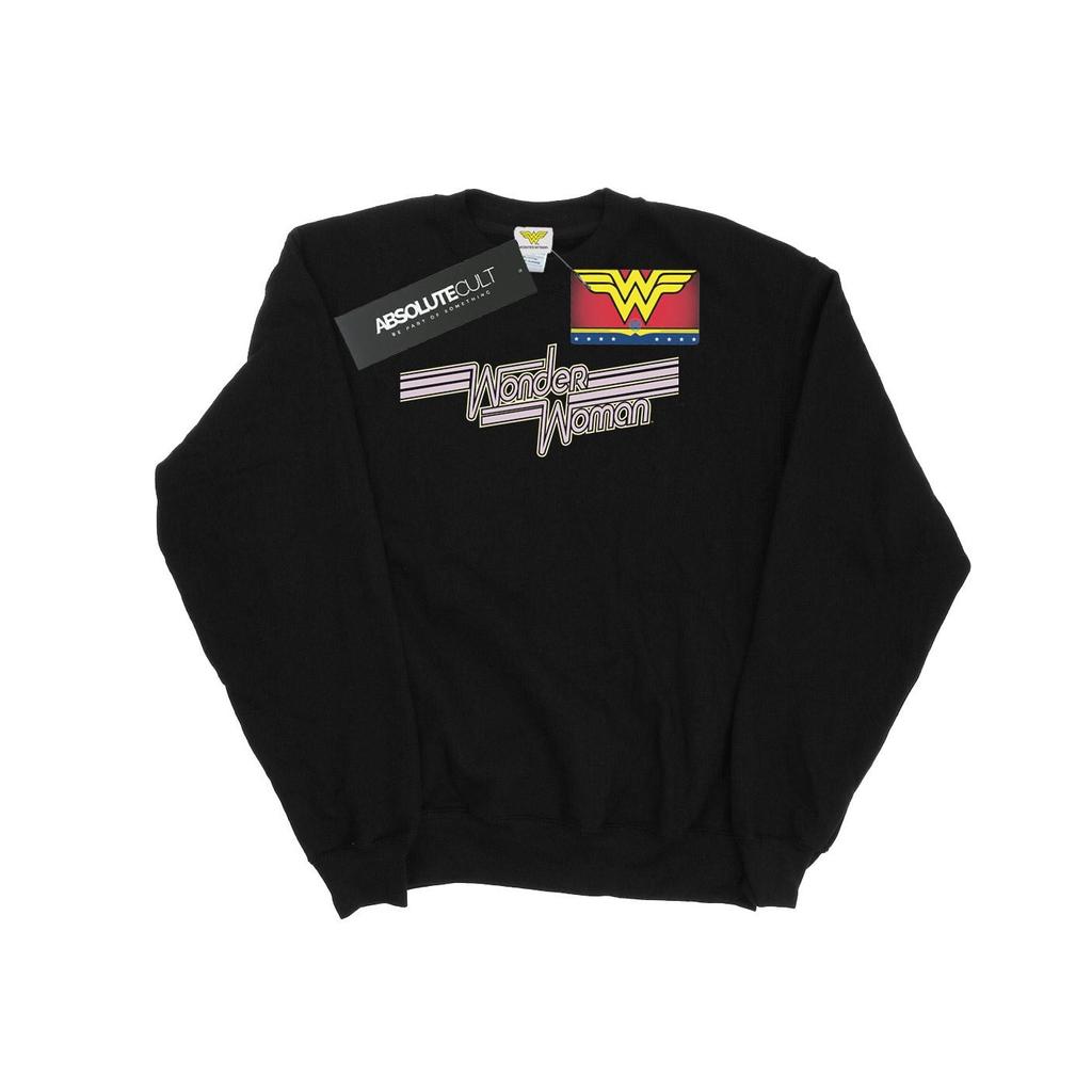 DC Comics Mens Wonder Woman Lines Logo Sweatshirt
