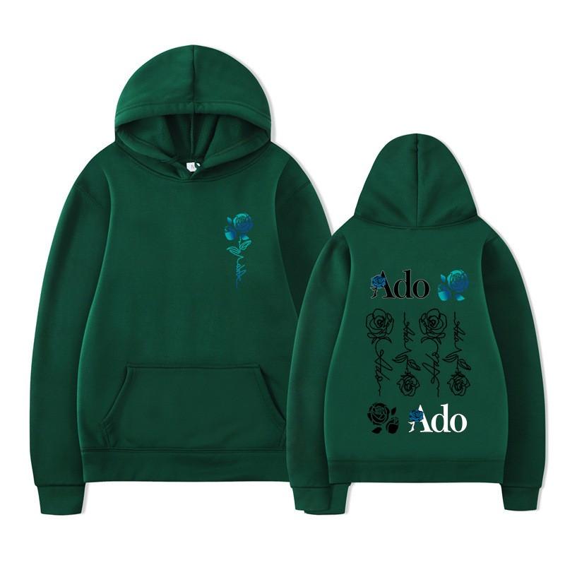 2025 Neu Bedruckt Ado Grenzüberschreitender Außenhandel Herbst/Winter Europäischer und Amerikanischer Stil Locker Hip Hop Ins Hoodie mit Samt f