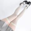 Lolita Socks Bow Knee Socks Calf Socks Gray JK Stockings Women's Ribbon Butterfly Long Socks