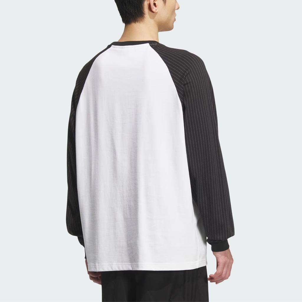 Adidas Originals SS25 Wabash Brand Logo Loose Fit Sports Raglan Long Sleeve T-Shirt Men Tops KD1854