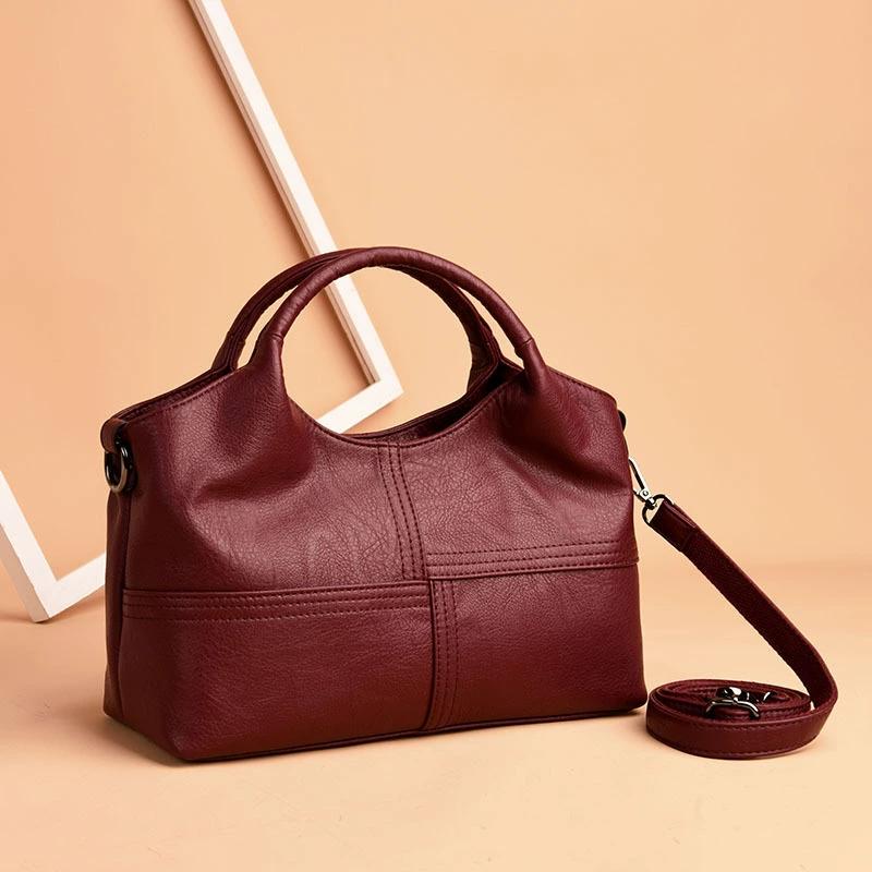 Soft PU Leather Handbag High Quality Women Bag Casual Female Messenger Bag Solid Shoulder Bag Ladies Crossbody Bag