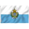 Anley Fly Breeze Drapeau de Saint-Marin 3x5 Pieds - Drapeaux Sammarinais Polyester