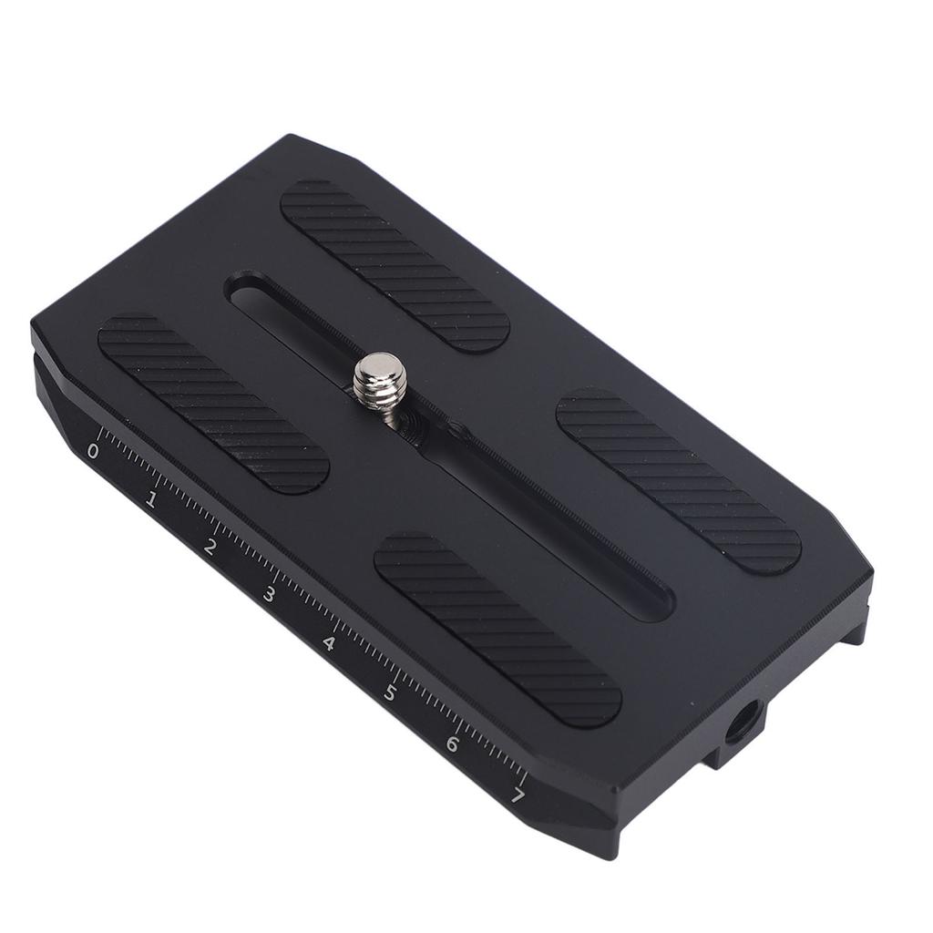 Stativkopf Schnellwechselplatte Aluminium 1/4 Zoll Gewindebohrung Skala für Arca QR-Platte für Zhiyun