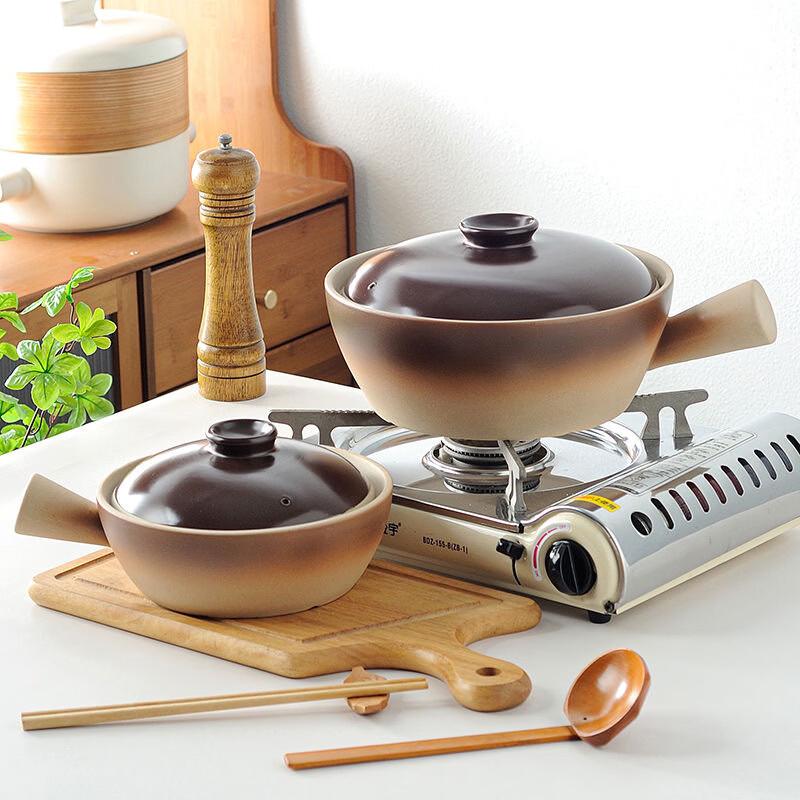

ZISIZ Retro Ceramic Single-Handle Casserole Pot