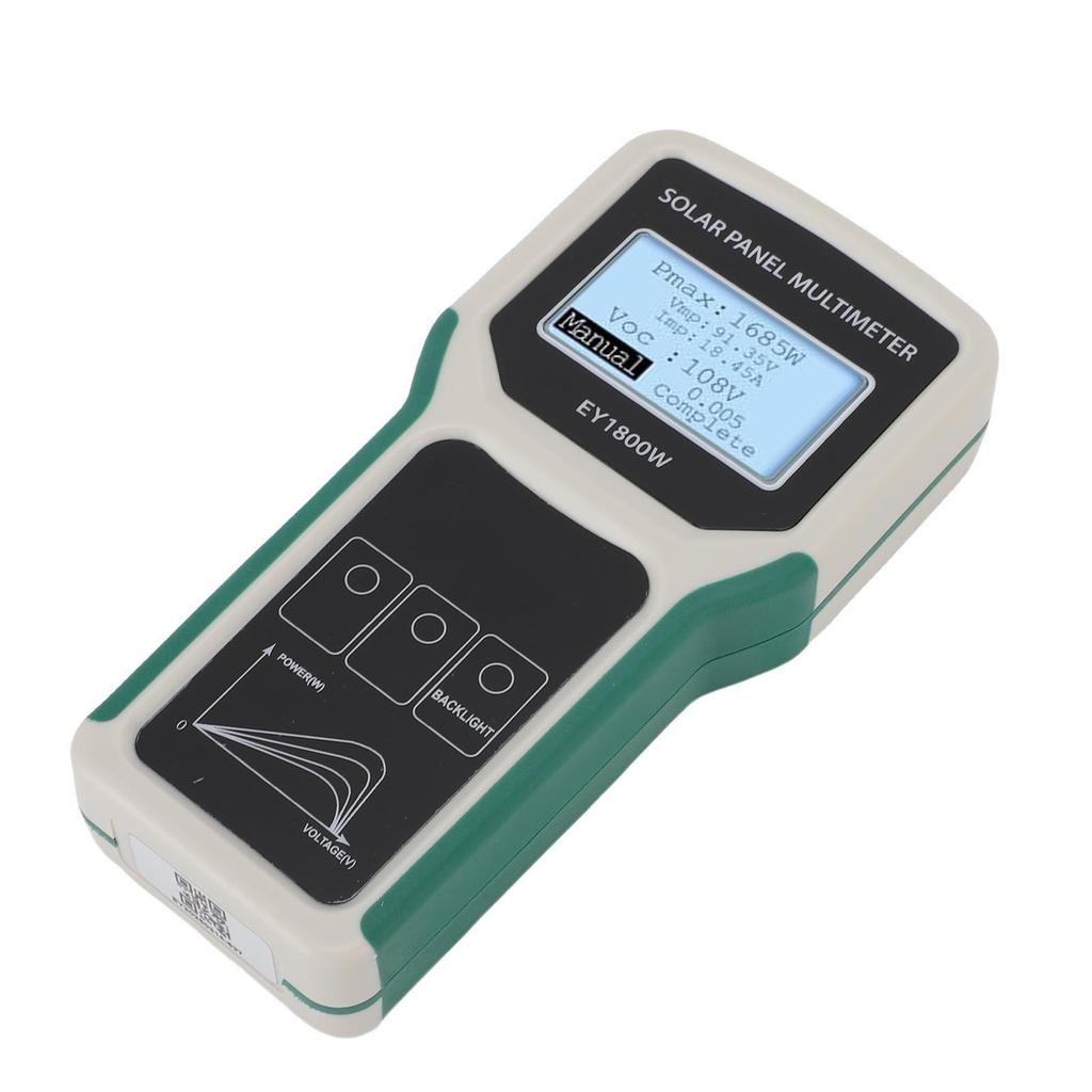 Solar Panel Tester Photovoltaic Multimeter EY1800W 20 120V with Backlight MPPT Solar Panel Power Meter Open Circuit
