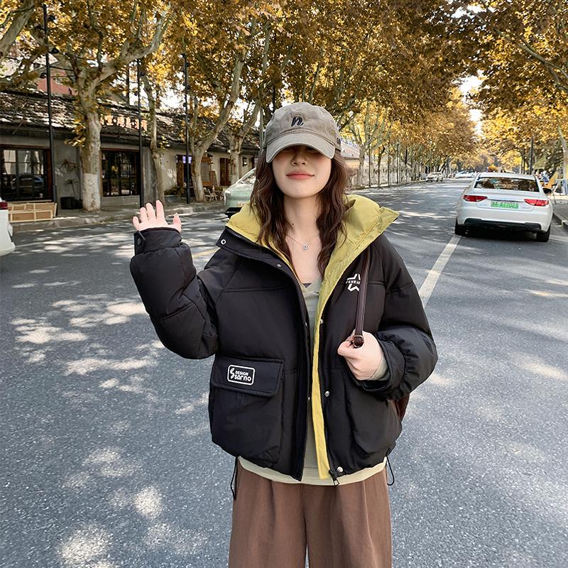 Jesień Zima Pogrubiona Ciepła Parka Kobiety Casual Słodki Jednolity Kolor Duża Kieszeń Luźny Płaszcz z Kapturem Kurtki Odzież Wierzchnia