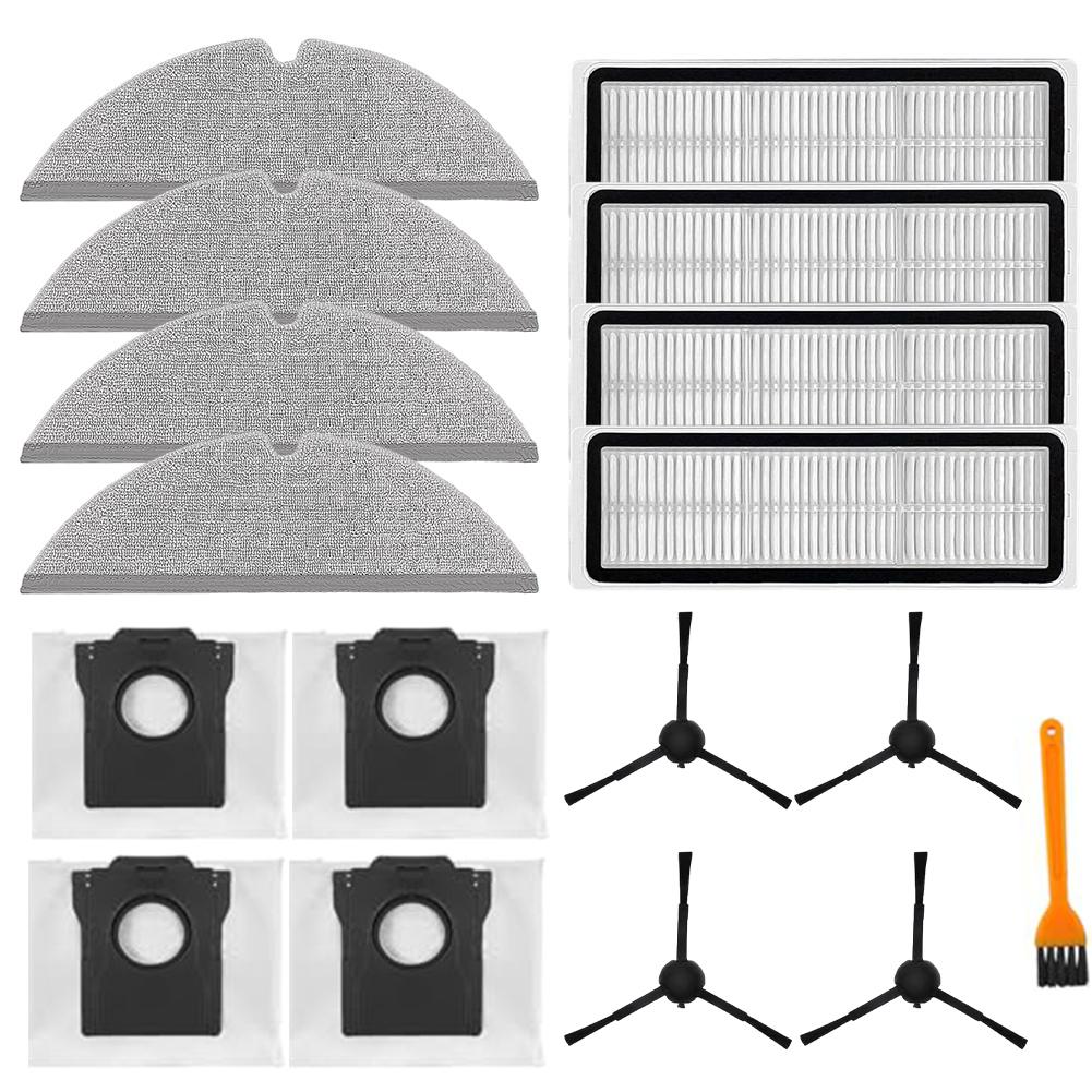 Für Dream D20 Plus Saugroboter Seitenbürste Filter Wischmopp Staubbeutel Reinigungsbürste Zubehör-Set