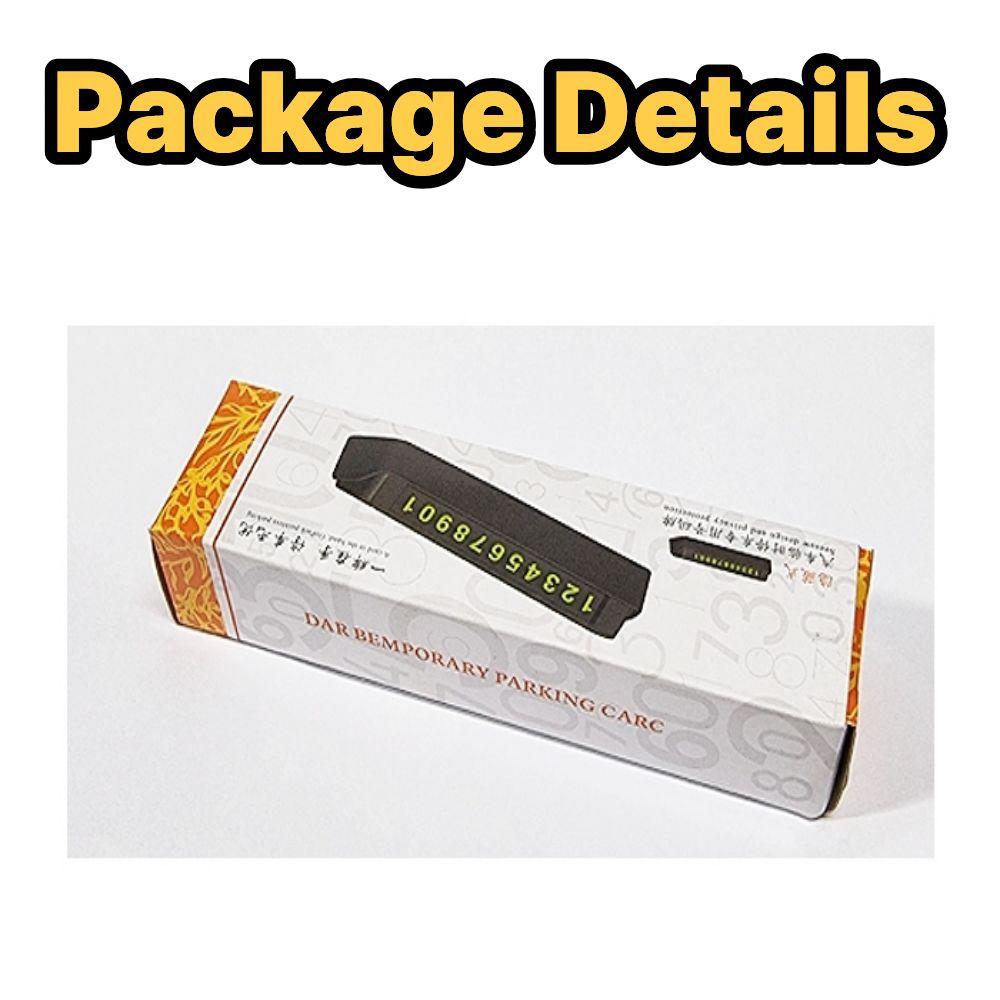 Temporary Car Parking Card 1+1 2set, Magnetic Phone Number Display Plate with Privacy Slide Cover, Car Dashboard Accessories