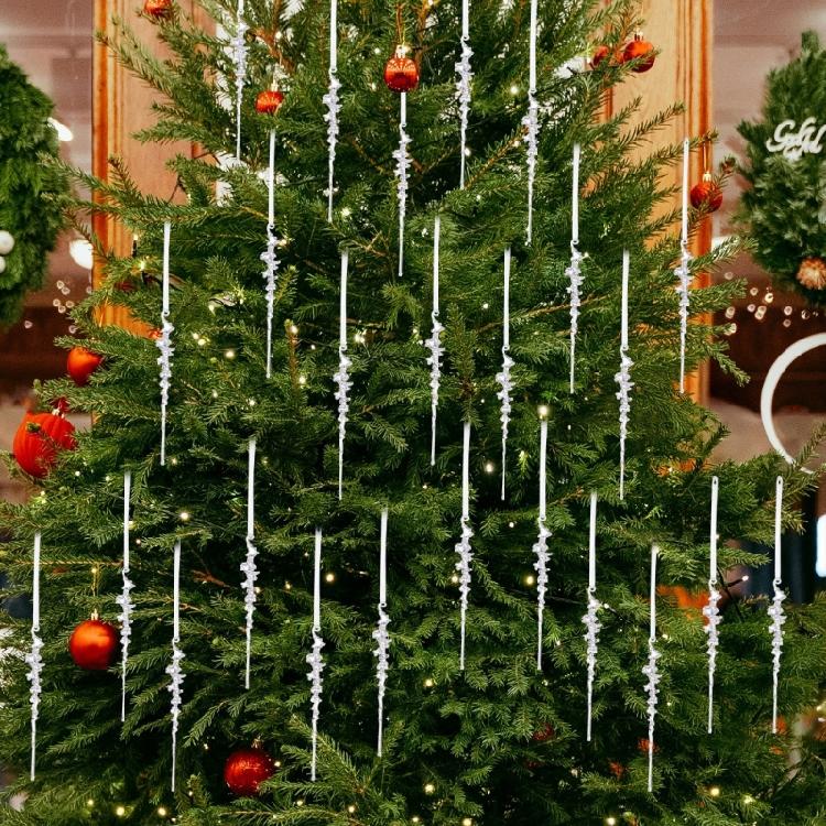 Additional Acrylic Ice Crystal Christmas Ornamentation Thin Permanent Decorative Pendants For Tree Boughs Gift Wrapping
