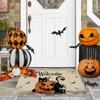 Halloween Doormat Pumpkin Black Cat Welcome Mat Indoor Outdoor Entryway Rug Halloween Home Decor