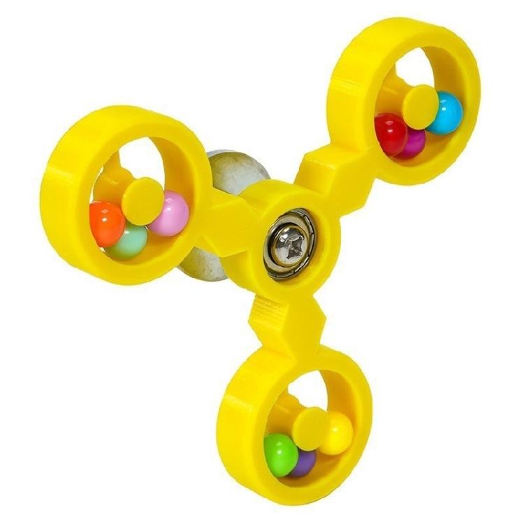 

Parrots Rotating Windmill Toy Interactively Bird Cage Toy for Parrots Rotating Treat Dispenser Entertainment жёлтый