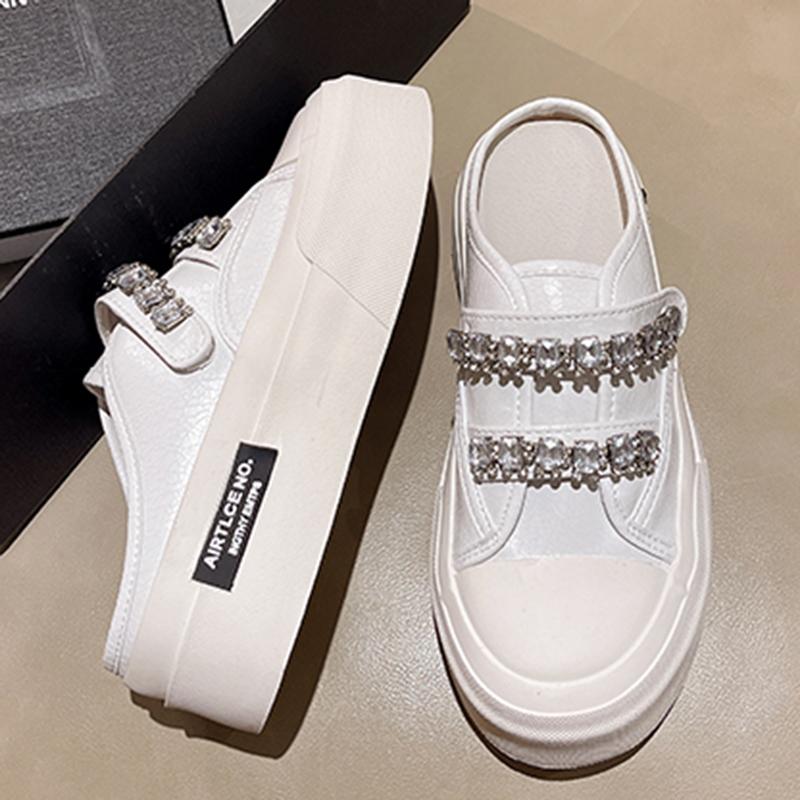 Women Platform Shoes Rhinestone Decoration Slippers Casual Fashion Outdoor Shoes Comfortable Sneaker High Quality Slippers 35-40 35 9980₽