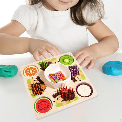 Color Sorting Toys Early Educational Recognition Colorful Sticks Sensory Toy for Boys Girls