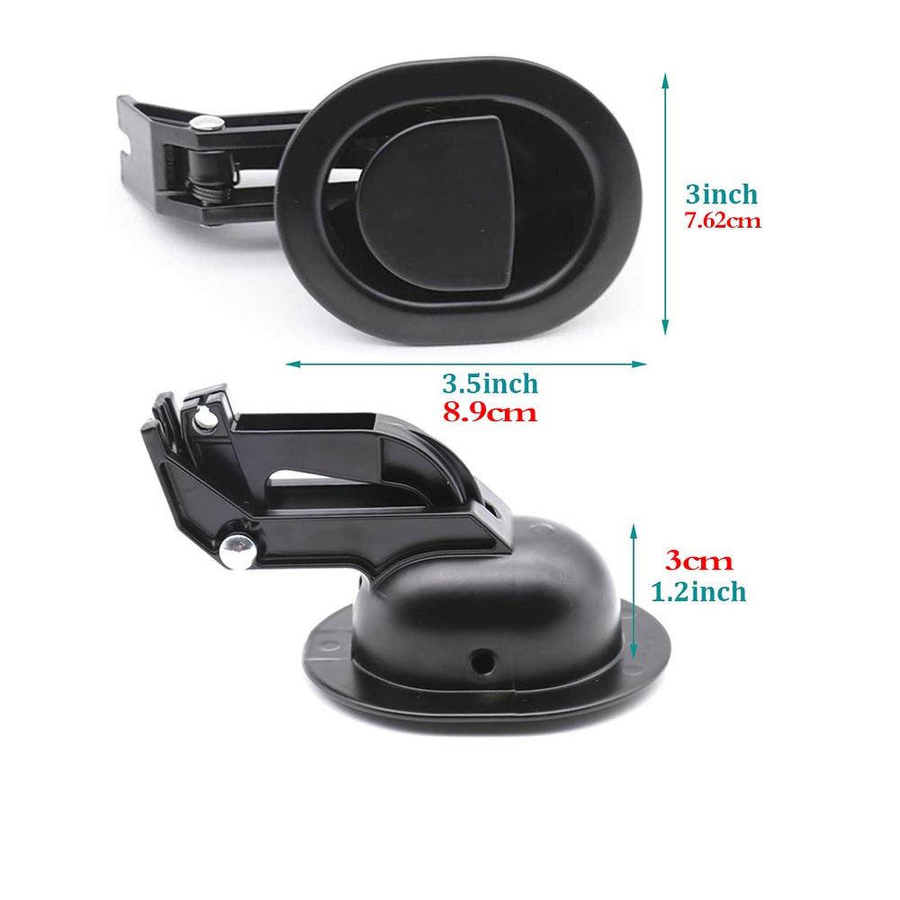 2× Replacement Release Lever Handle Black Universal For Sofa Couch 5mm Cable End