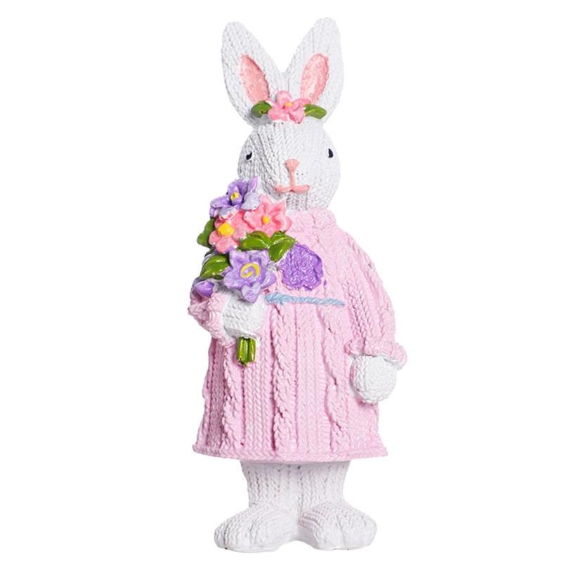 Quality Resin Rabbit Carrot Sculpture Resin Decoration Perfect for Bedroom Nightstands or Children Room for Couples
