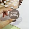 10 Stück Acryl Kuchenstecker Rund Geburtstag Gravierter Topper Geburtstagsparty Kuchendekoration Cupcake Dessert Zubehör