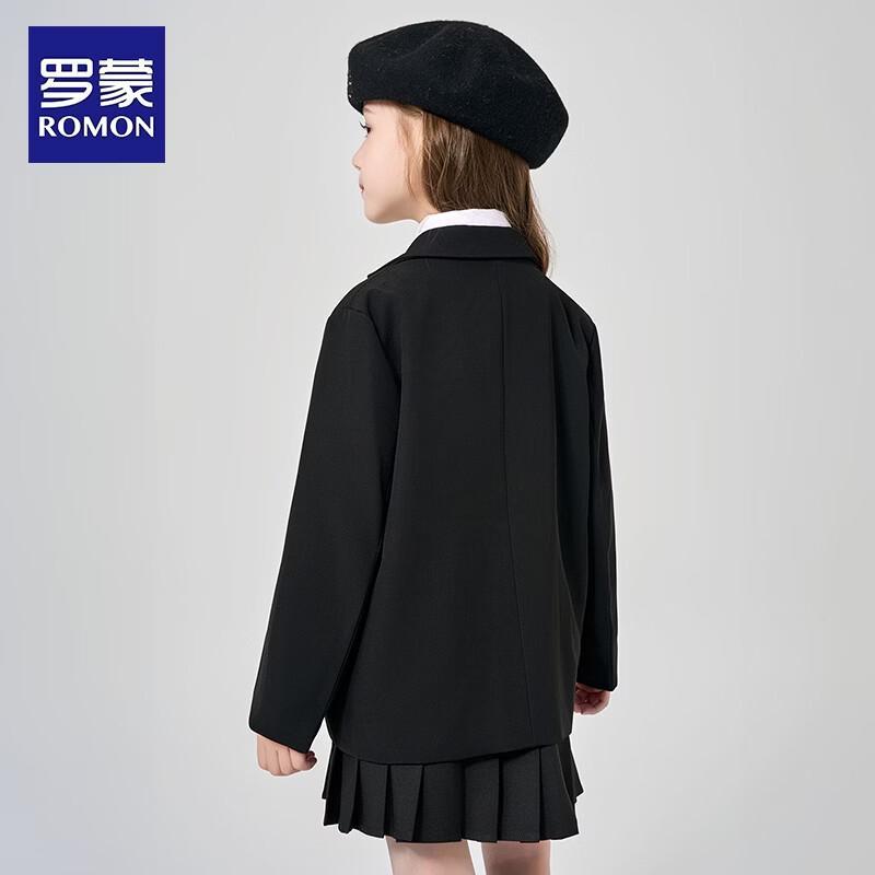 Romon Girls' Korean Style Formal Suit Set