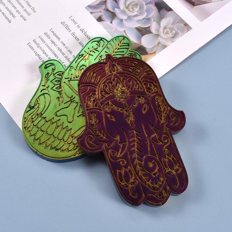 Aroma Plaster Silicone Mold Handicrafts Soap Candle Resin Casting Mold DIY Handmade Cool Hand of Fatima Ornaments Mold