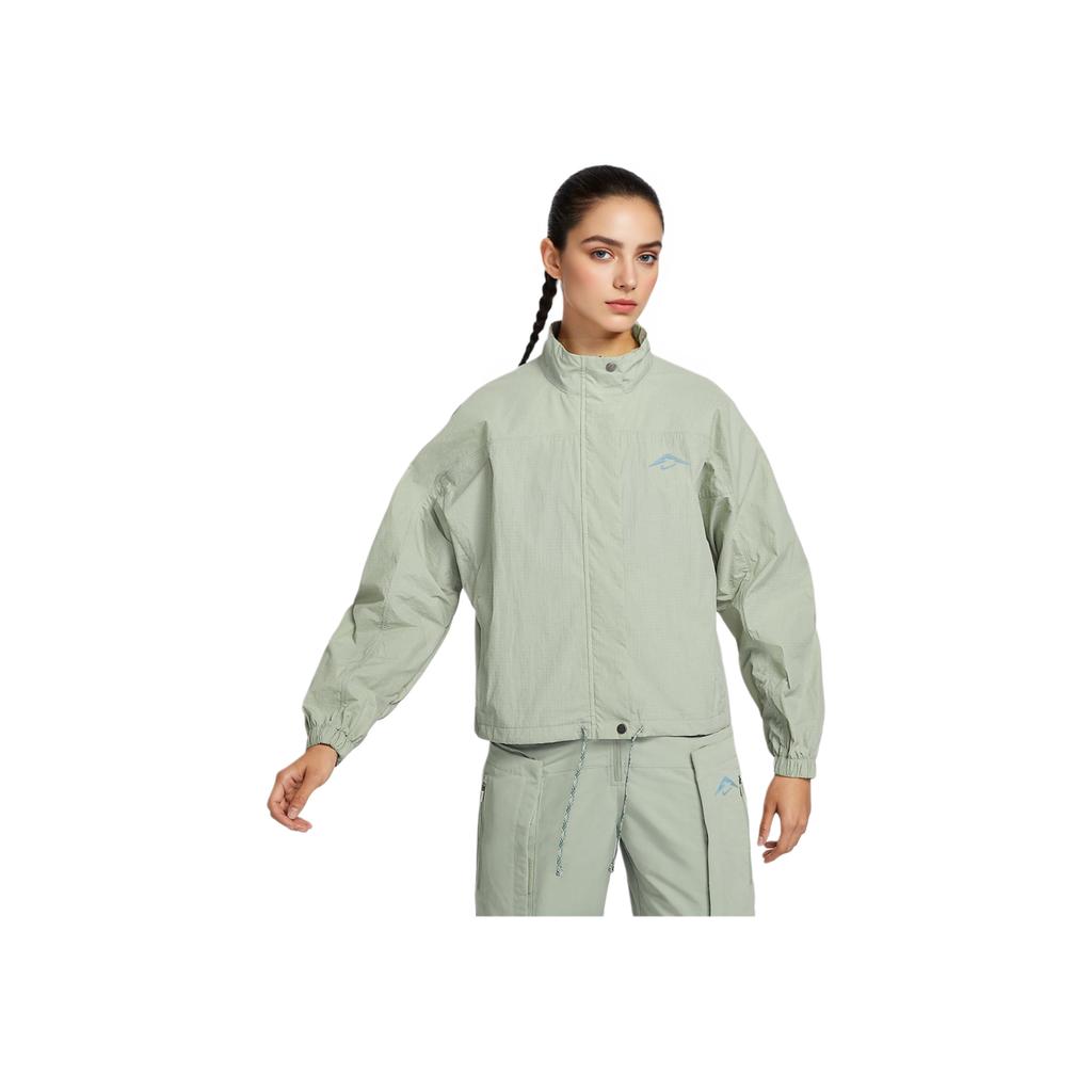 Nike Trail Outdoor Workwear Water-Resistant Breathable Sun Protection Running Jacket Women Jacket Horizon-Green Coastal-Blue FN5926370
