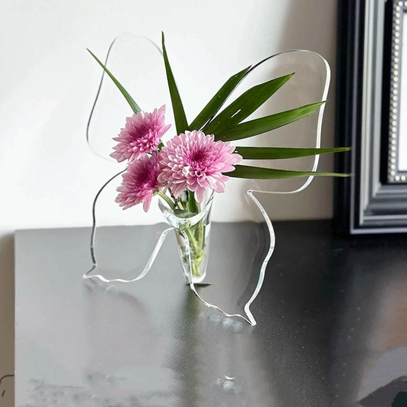 Creative Butterfly Vase Flowers Pot Desk Decoration Flower Arrangement Butterfly Decorative Floral Vases Room Aesthetic Decor