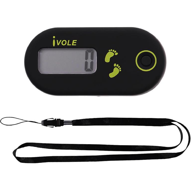 Veemoon 3D Digital Pedometer Accurate Step Counter Walking Distance Miles Calorie Counter Exercise Time Silent with Clip and Lanyard for Men Women