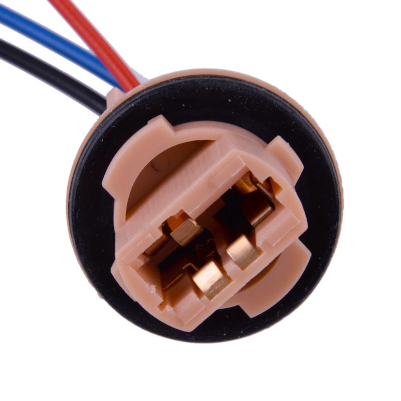 2pcs Front Turn Signal Light Lamp Socket Bulb Pigtail Connector Harness 12V 21W 7443R 7444NA 990 991 992 W21-5W Fit for Nissan