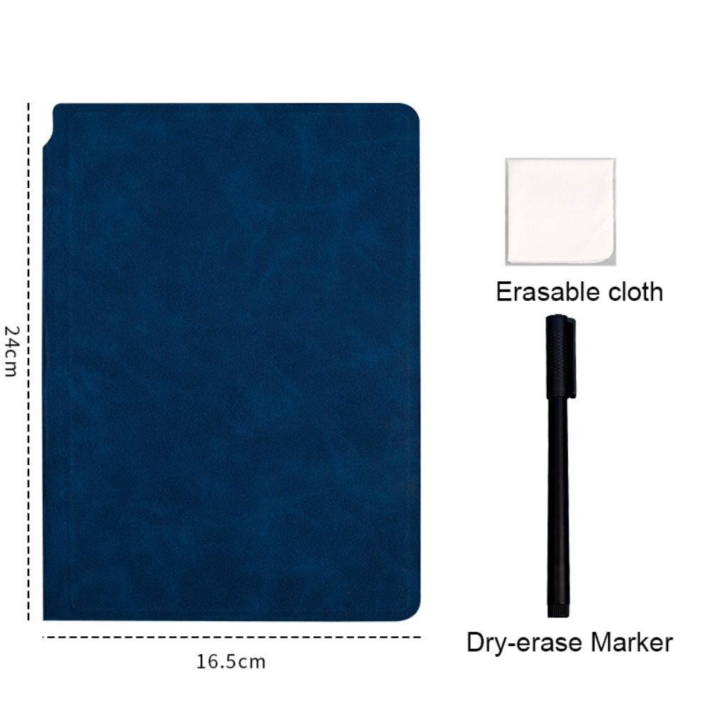 Leather Erasable Whiteboard Notebook Memo Pad With Whiteboard Pen Erasing Cloth Writing Board