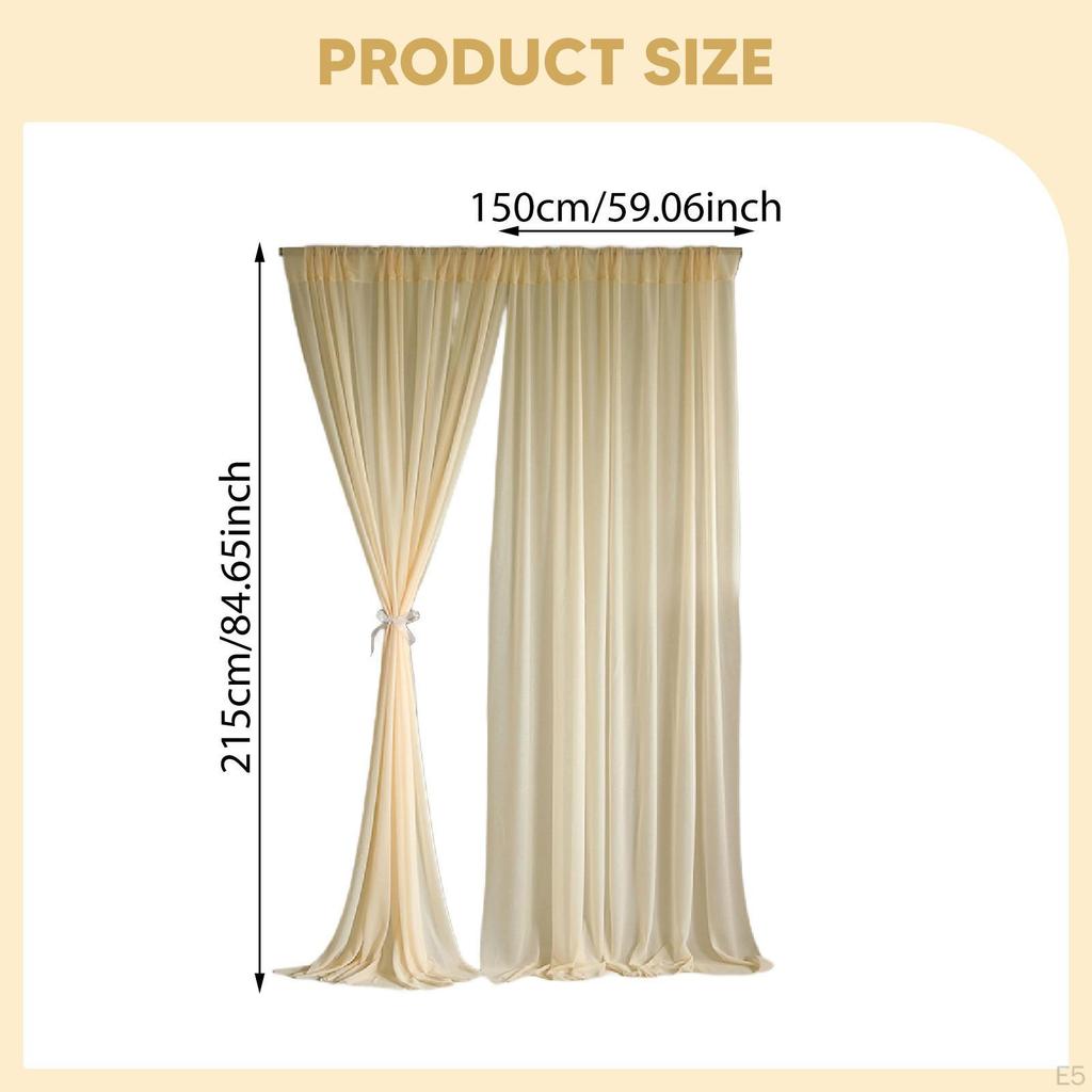 Backdrop Curtains 2 Panels Drapes Wedding Decoration for Festival Birthday