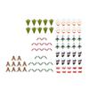 240 PCS Christmas Glass Cup Card Easy To Use Cute Pattern Xmas Party Wine Glass Decoration Card for Christmas