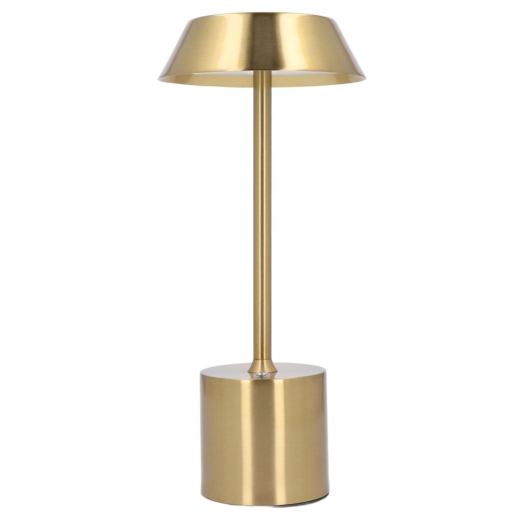 LED Kabellose Schreibtischlampe Gold Wiederaufladbar 3 Farben Touch Dimmbar Batteriebetrieben Schlafzimmerlampe für Re