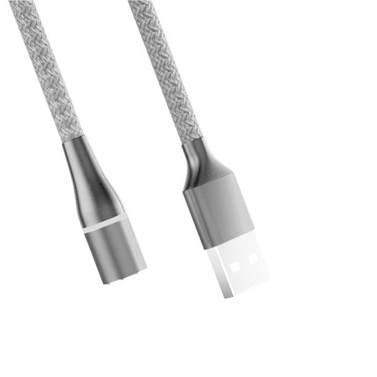 1/2m Magnetic Micro USB Type-c QC 3 Fast Charging Data Transmission Cable Cord 2m Silver