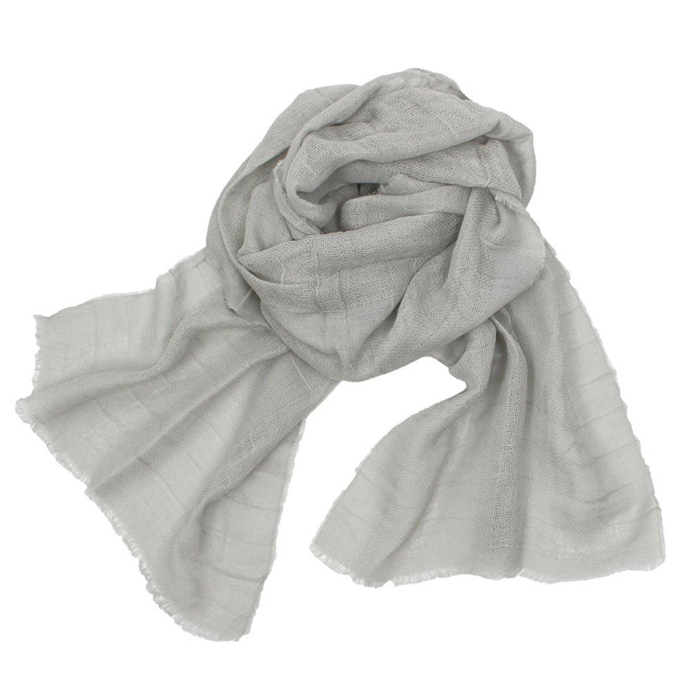 

plantia Organic Cotton Gauze Extremely Fully Woven Gauze Scarf Scarf, 36g, Lightweight, (New Gray) серый