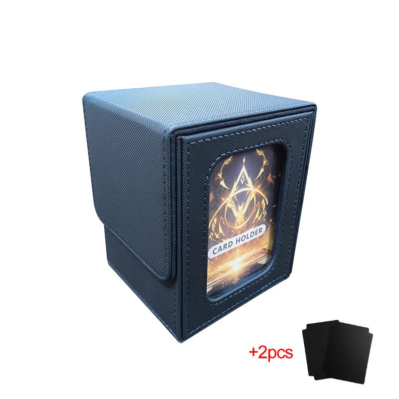 Deck Case Holds 100+ MTG Card Deck Box for Commander Display PU Leather Trading Card Storage Box for TCG PTCG Game Sports Cards
