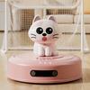 Cat Robotic Vacuum Cleaner Car Toy Inertial Drive Pull Back Cartoon Kitten Sweeper Vehicle Educational Toy Toddlers Boys Girls Gift