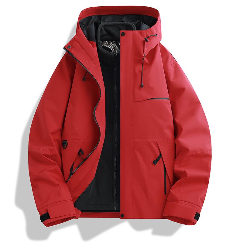 Unisex Mountain 3-in-1 Casual Jacket: Loose, Water-Repellent, Windproof, and Cold-Protective
