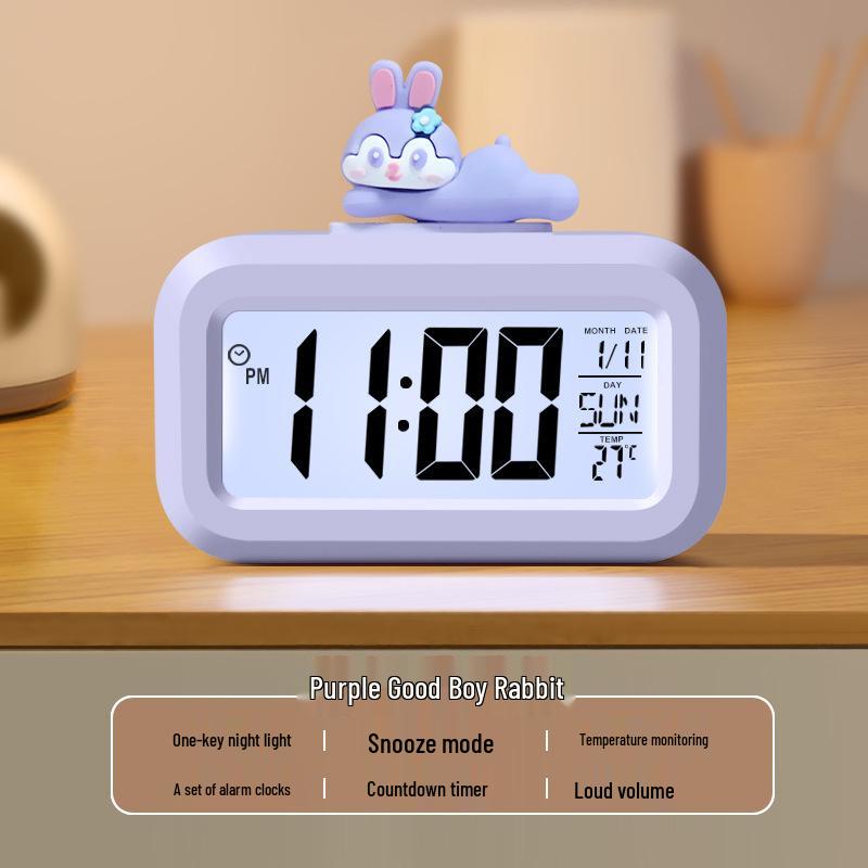 Compact Student Alarm Clock with Loud Alarm for Dorm or Desk