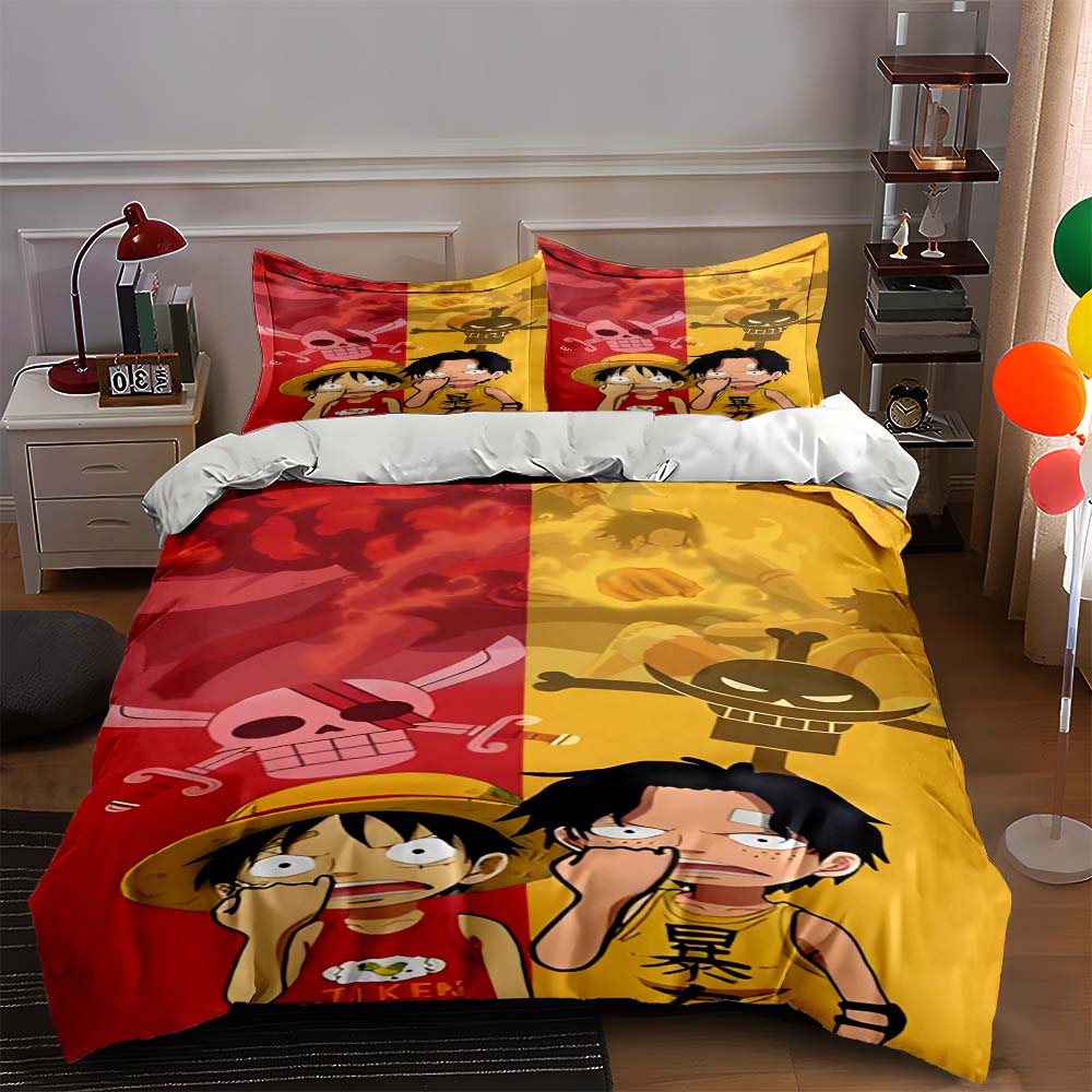 

Pirate-themed characters Bedding Duvet cover sets Duvet covers Pillowcases gifts (1 * Duvet Cover 2 * Pillowcases, without duvet insert) 135x200cm