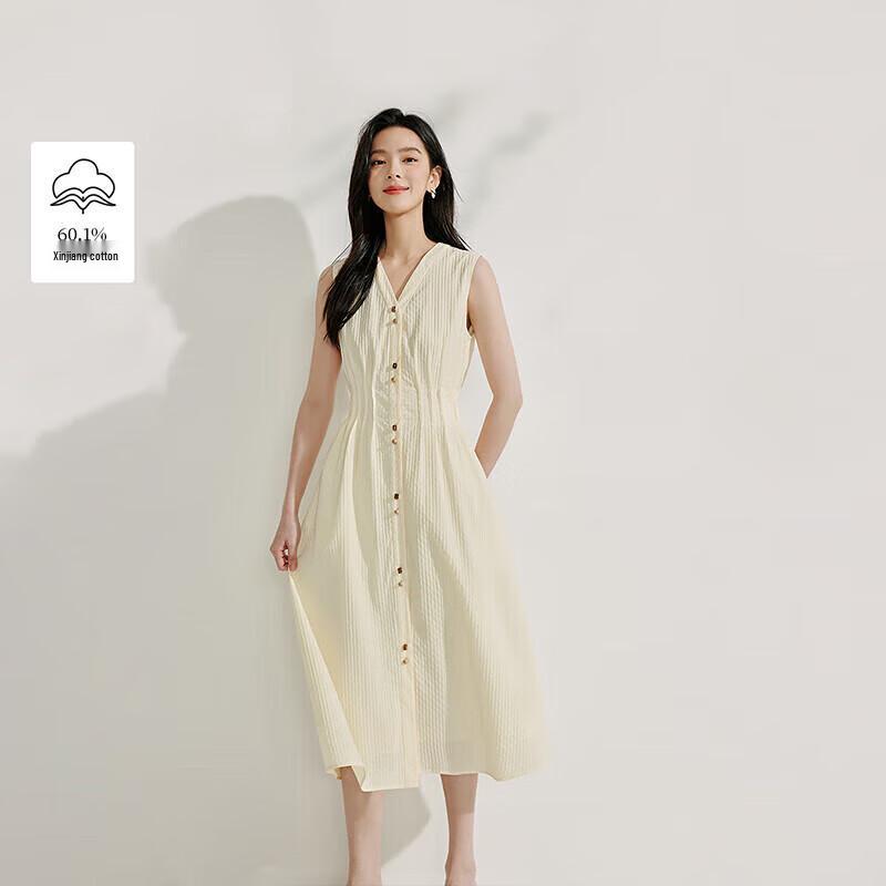 

Платье миди без рукавов плиссированное в французском стиле Inman M