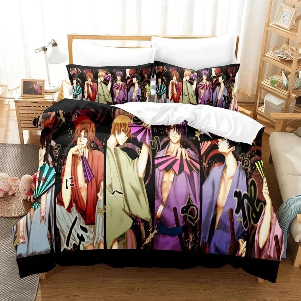 Fashion 3D Gin Tama Bedding Set 3D Printed Suitable For Bedroom Duvet Cover Set With Pillowcases Kids Home Textile