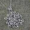 Fashion Simple Antique Big Flower Pendant Necklace Shaped Alloy Pendant