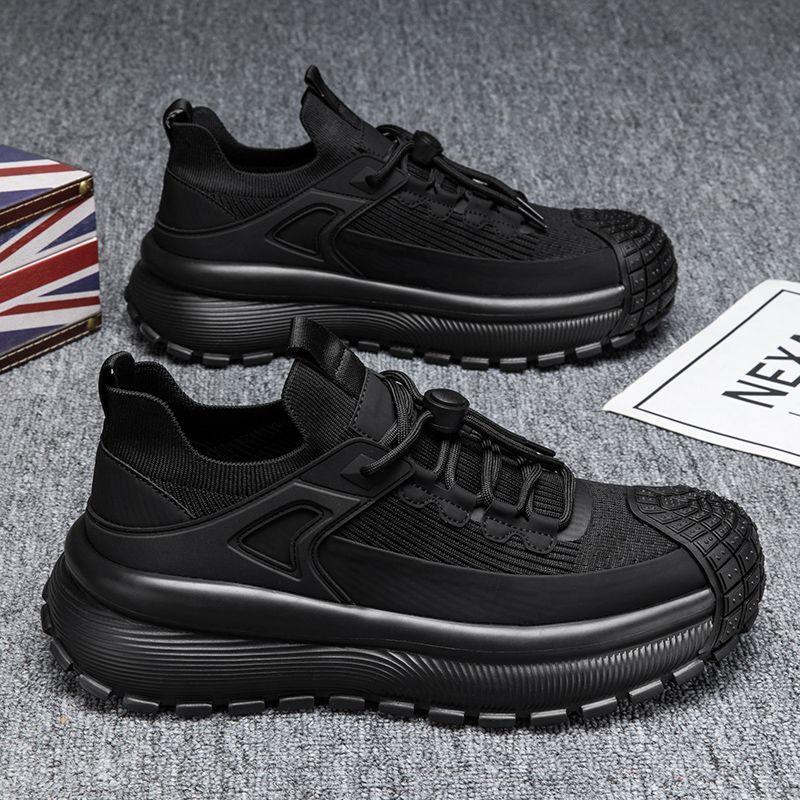 New Lace Classic Sneakers High Quality Versatile Men's Casual Shoes Thick Soled Height Boosting Outdoor Sports Running Shoes